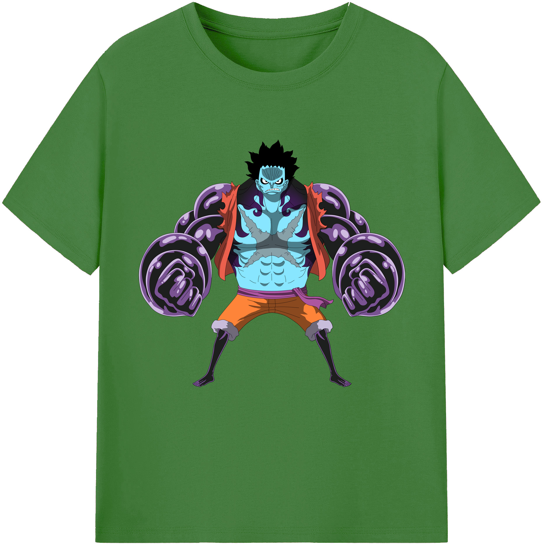 ワンピース モンキー・D・ルフィ ONE PIECE Monkey D. Luffy レディースカジュアルプリントTシャツ（綿100％）